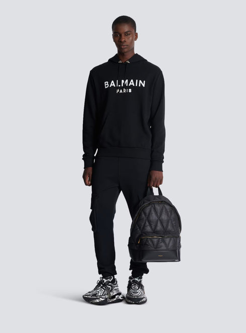 BALMAIN PARIS PRINTED HOODIE